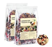 Ginseng Five Treasure Tea, Energy & Daily Balance, for Daily Wellness, Mulberry, Goji Berry, Red Date (2pc)