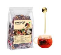 Ginseng Five Treasure Tea, Ginseng & Mulberry Herbal Tea, Kidney Teas Formula for Men and Women.
