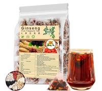 Ginseng Five Treasure Tea - Traditional Chinese Herbal Tea Bags, Natural Blend with Mulberry & Goji Berry, Caffeine-Free Herbal Tea for Daily Relaxation (25 Bags)