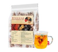 Ginseng Five Treasures Tea Kidney Tea - Organic Natural Wubao Teas for Daily Wellness, Traditional Teas Bags (1 pack)