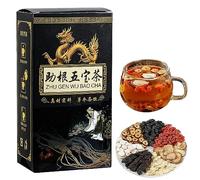 Ginseng Five Treasures Tea - Té de riñón, fórmula de té de riñón Ginseng Five Treasure, té de riñón esencial para hombre, té de cuidado del hígado y riñón, tonifica el riñón para hombres (1 caja)