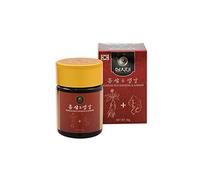 Ginseng Rojo & Jengibre Coreano - Extracto concentrado 50 g - Energía, digestión e inmunidad - Ginseng titulado a 10 mg/g - Cura de 30 días - Cuchara incluida