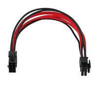 GinTai Cable alargador de alimentación para ATX de 8 pines para CPU (30 cm), color negro y rojo