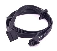 Gintai Cable de alimentación SATA de 6 pines de 1 a 3 cables eléctricos de 15 pines de repuesto para Corsair CX850M CX750M CX600M (70 cm)