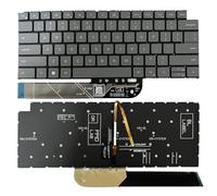 GinTai Portátiles Teclado de repuesto retroiluminado para Dell Vostro 5310 5320 5410 5415/Latitude 3320 3420 (gris)