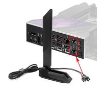 Gintai WiFi 7 Antena para Gigabyte Z890 Z890I Z890M X870 X870E B550M B650E B850 B860 W790 TRX50 Series WLAN Amplifiers WiFi 7 Card Gaming Tri-Bande 12dBi Bluetooth 5.4, Base Magnética (Black) )