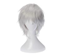 Gintama Gintoki Sakata Cosplay Pelucas 35 cm Corto Plata Plata Blanco Hombres Pelo Sintético Perucas Anime Disfraz RPG Peluca KUJ3958