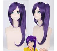 GINTAMA Terakado Tsu para mujer 70 cm largo recto púrpura pelucas de cosplay pelo sintético resistente al calor para mujer peluca de fiesta de anime