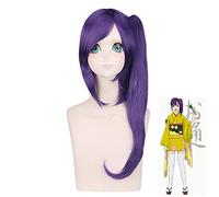 GINTAMA Terakado Tsu Purple One Ponytail Peluca Cosplay Disfraz Silver Soul Long Resistente al calor Pelucas de fiesta de pelo sintético PL-056