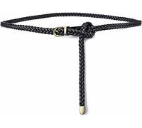 GINTON Women's Belt,Elastic Waist Belt, Retro Fashion Belt Women's Versatile Braided Fashion Belt Decorative Dress Jeans Belt (Belt Length : 100cm, Color : G) (Color : Svart, Size : 100)