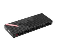 GINTOOYUN 10 puertos 3 PIin ARGB Hub de ventilador con 10 puertos PWM computadora 5V 4Pin PWM extensión ARGB Hub base magnética diseño