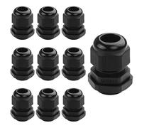 GINTOOYUN 10 unidades M12 x 1,5 glándula de cable de 3 mm 6,5 mm, orificio de alambre impermeable, nailon, articulación, tuerca de cierre ajustable con lavadora (M20 x 1,5)