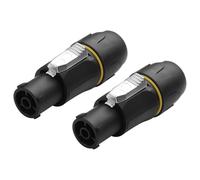 GINTOOYUN - 2 Pack 3 Pin 20 A Powercon conector de 3 pines resistente al agua PowerCon para pantallas LED, luces de luz, sistemas de audio, etc (enchufe macho)