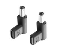 GINTOOYUN 2 piezas 20 V DC Adaptador de corriente Ángulo de 90 grados Hembra USB C a Macho DC 5,5 mm x 2,1 mm Convertidor 20V USB Tipo - Entrada C a DC 5521 Adaptador de Salida (20V)