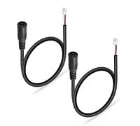 GINTOOYUN 2pcs dc5521 a xh2.54mm-2pin Cable de alimentación 22awg dc5.5mm x 2.1mm hembra a xh2.54mm-2pin hembra cable de alimentación para ventiladores de chasis, etc(11,8 pulgadas) (DC5521)