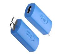 GINTOOYUN 2pcs USB 3.0 Tipo - C Hembra a Micro B Macho Adaptador USB C a USB 3.0 Micro B Macho Convertidor de Disco Duro Externo para Cable de Disco Duro, Disco Duro Externo SSD