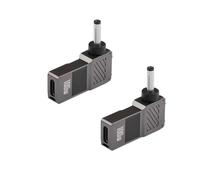 GINTOOYUN 2pcs USB C a ordenador portátil adaptador de carga hembra C a macho DC 3,5 x 1,35 mm Cubo 20 V USB Tipo C entrada a dc35135 convertidor de alimentación hasta 100 W (DC35135)