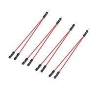 GINTOOYUN 4 cables de puente 24 AWG 1 a 2, color rojo, 1 macho a 2 hembras, cable DuPont de 2,54 mm para Breadboard y PCB, estilo 1