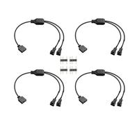 GINTOOYUN 4 cables divisores de 1 a 2 ARGB, 5 V, 3 pines, hembra a dos SM, 3 pines, cable divisor RGB direccionable para tiras de luz LED, ventiladores ARGB de 5 V, fundas de ordenador, etc. (estilo