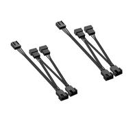GINTOOYUN 4 cables PWM de 4 pines para ventilador de chasis, refrigeración de PC, 4 pines hembra a 4 pines macho, cable de extensión de alimentación para ventiladores de chasis, ventiladores de CPU,