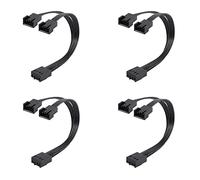 GINTOOYUN 4 unidades PWM - Cable divisor en Y de 4 pines de 1 a 2 PWM, control de temperatura de CPU para ventilador PWM, ventilador de CPU, placa base, etc. (5.1 pulgadas)