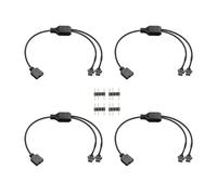GINTOOYUN 4 unids 1 a 2 argb Splitter Cable 5V 3 pines hembra a dos SM 3 pines hembra direccionable RGB Splitter Cable para tira de luz LED, ventilador argb 5V etc(11,8 pulgadas) (estilo 2)
