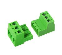 GINTOOYUN 5 establece conectores Phoenix de 3 pines, 2EDGRK de 3 polos, placa terminal de 5.08 mm, bloque de terminales de tornillo enchufable, conector macho hembra de 5.08 mm sin soldadura
