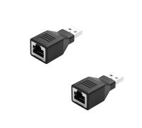 GINTOOYUN - Adaptador USB Over Cat6 para Cat 6/6e/5/5e USB Over Ethernet Extender a Rj45 adaptador para ordenador portátil, compatible con computadoras, teléfonos móviles, teclados