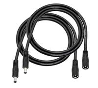 GINTOOYUN Cable de extensión de alimentación DC, cable adaptador de alimentación macho y hembra DC 5,5 mm x 2,1 mm, 3ft 18awg Heavy Duty Line, para cámara web inalámbrica CCTV 12V, LED, más de 2