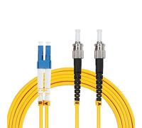 GINTOOYUN Cable de fibra óptica LC a ST de clase A, conector de cerámica LC a ST Single Mode Dual Core cable de fibra óptica para transferencia de datos óptica, fibra óptica CATV, red de área local
