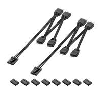 GINTOOYUN Cable divisor ARGB 1 a 4 para Commander CorEXT, 4 pines hembra a 4 conectores RGB 5 V 3 pines (17,72 pulgadas)