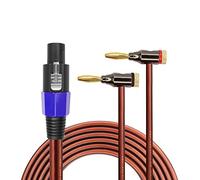GINTOOYUN Conector banana para cable Speakon, doble conector banana para altavoz Speakon macho para altavoces, amplificadores de potencia, monitores de escenario, etc. (6,5 ft)