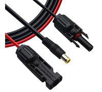 GINTOOYUN Conector solar a CC de 8 mm, macho y hembra a cable adaptador, impermeable, 16 AWG, convertidor para estación de alimentación y generadores solares