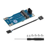 GINTOOYUN Mini PCI-E WWAN/LTE a Placa Base USB 9 Pines Adaptador - Convertidor de Prueba Con Ranura SIM Para Tarjetas 3G/4G