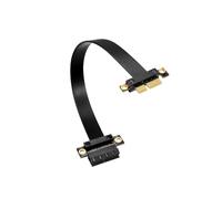 GINTOOYUN PCI-E - 1 adaptador de ampliación (180 grados, PCIE, 1 cable de expansión hembra macho a horizontal de 180 grados para tarjetas gráficas, NICs, tarjetas de sonido, etc. (180 grados, 20 cm)
