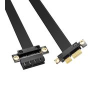 GINTOOYUN PCI-E - 1 adaptador de ampliación (180 grados, PCIE, 1 cable de expansión hembra macho a horizontal de 180 grados para tarjetas gráficas, NICs, tarjetas de sonido, etc. (11,8 pulgadas) (180