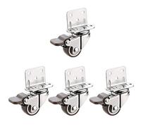 GINVF Ruedas de Ruedas de 1/2 Pulgada Universal Ruedas de 25-50 mm con Tornillos Ruedas de Servicio Pesado Rueda giratoria Ruedas de Goma para Muebles Mesa Mesa Carro Ruedas de Cuna (Size : 1inches)