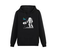 GINVIK Funny Moon Landing Flat Earth That Sucks Space Shirt Party Gift Xmas Hoody Black 3XL