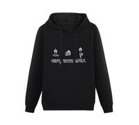 GINVIK Mind Body Soul Yoga Men's Hoody Meditation Buddhist Om Symbol Hoody Sweatershirt Black XXL