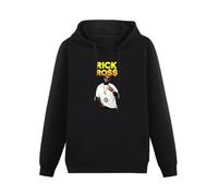 GINVIK Rick Ross Hoody Graphic Hoodie Printed Top For Mens Hoody Sweatershirt Black S