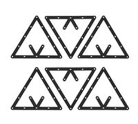 Ginyia Bastidor De Billar, 6 Piezas/Juego Bastidor De Bolas De Billar Bastidor De Billar Bastidor De Bola De Triángulo Negro Posicionamiento Mesa De Billar Accesorio De Cue De Billar