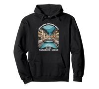 Ginzan Onsen Yamagata Japón Retro Kanji Personaje Recuerdo Sudadera con Capucha