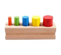 Giocattoli Educativi In Legno La Prima Infanzia,Gioco Educativo Riconoscimento Colori A Forma Di Cilindro | Gioco Didattico Interattivo per Bambini | Giocattolo Sensoriale In Legno per Lo Sviluppo