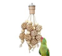 Giocattoli per - Legno 20x12cm Catena Frutta Naturale Parrocchetti Masticabile | Giochi per Parrocchetti Ondulati e Inseparabili with Antinoia Dentale Stimolante, Gabbia Addestramento, Accesso