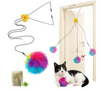 Giocattolo Interattivo per Gatti da Appendere, Gioco Gatto con Palla Colorata e Campanellino, Altezza Regolabile, Stimola la Caccia e l’Attività del Gatto, Giocattolo Autoamusement per Gatti e Gattini