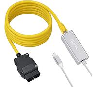 Giochem Cable Lightning a OBD2 2 en 1 de teléfono a OBD2, ENET Rj45, Herramientas de Conector Ethernet a Interfaz OBD, codificación de Cable Serie F, 10/100 Mbps de Alta Velocidad, Plug and Play