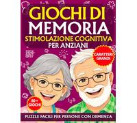 Giochi di Memoria per Anziani Stimolazione Cognitiva: Puzzle Facili per Persone con Demenza | Semplici Attività per la Terza Età con Caratteri Grandi