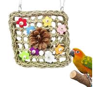 Giochi Per Pappagalli - Giochi Colorati E Naturali Per Gabbie - Altalene e Trespoli per Piccoli Animali, per Gabbia Con Funzioni di Arrampicata, Foraggiamento e Addestramento per Vol
