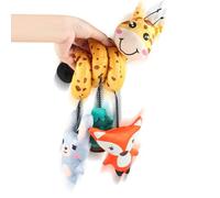 Giochi per Seggiolino Auto - Juguetes Sensoriales de Alto Contraste con Sonajes,Accesorio Ligero para Interior del Coche, Herramienta Educativa Interactiva para Desarrollo Sensorial