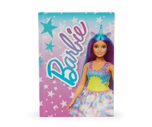 Giochi Preziosi Barbie - Diario escolar Barbie 2024/2025, tapa muñeca Barbie unicornio, agenda rígida de 10 meses sin fecha, interior a cuadros con marcador, diario primario y mediano 24/25,